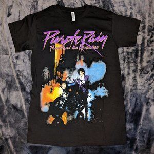 Purple Rain Graphic Tee - Black